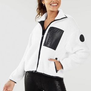 Fabletics White Fluffy Jacket!